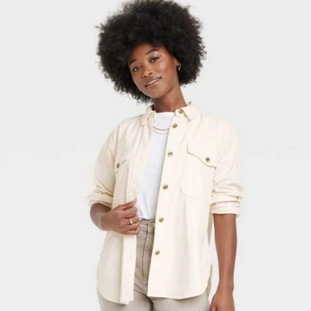 Universal Thread Cream Button-Down Shirt